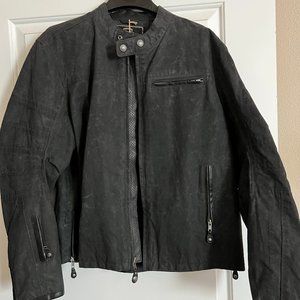 Roland Sands Design Ronin Black Waxed Cotton Motorcycle Jacket RSD